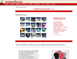 Web strnka firmy Hansa - Flex Hydraulik, s.r.o.