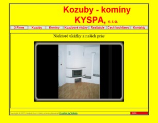 Web strnka firmy KYSPA, s.r.o.