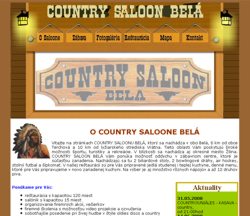 Web stránka spoločnosti Country saloon Belá.