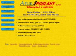 Web str�nka firmy APLIK - PODLAHY, s.r.o.