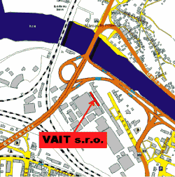 Mapa k spolo�nosti Vait, s.r.o.