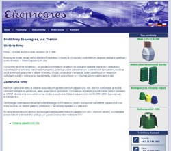 Web str�nka spolo�nosti EKOPROGRES �ilina.