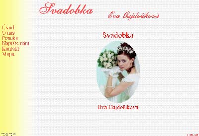 Web strnka firmy Svadobka