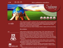 Web str�nka spolo�nosti SUBWAY LANGUAGE CENTRE